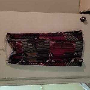 Long Stretchy Skirt 2XL Magenta, black, purple, tan Like New